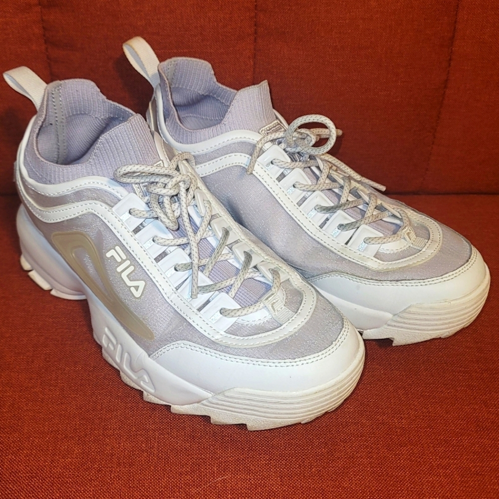 Women’s Fila Lavender Disruptor II Sock Monomesh - Size 9
